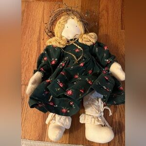 Vintage Angel Doll with Green Dress